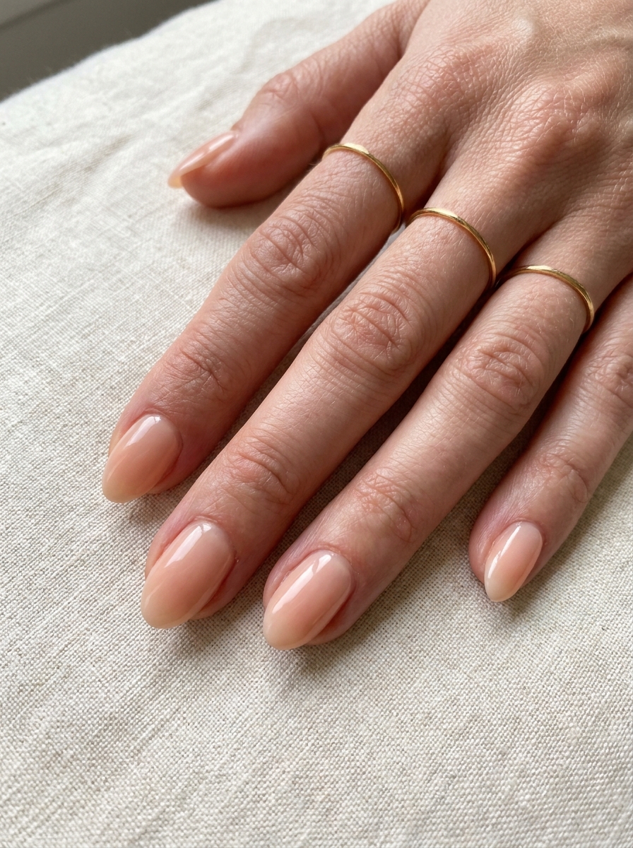Milky Peach Nails als Summer Nail Inspo Inspiration 2026